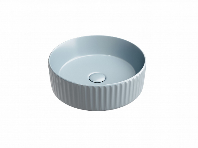 Умывальник CERAMICANOVA Element чаша накладная круглая 360 мм (цвет Серо-Голубой Матовый) CN6057MHL