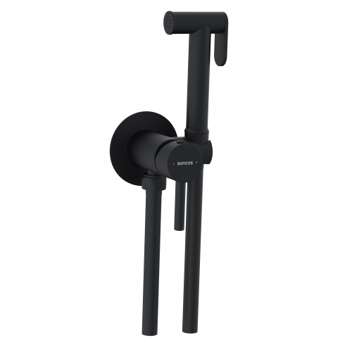Гигиенический душ SANCOS Start со смесителем, цвет черный матовый, SC1001MB