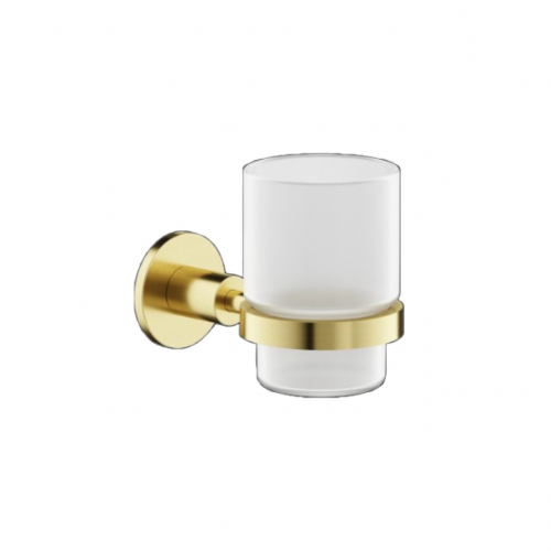 Держатель для зубных щеток SANCOS Base, брашированное золото, PVD покрытие, SC9030BG